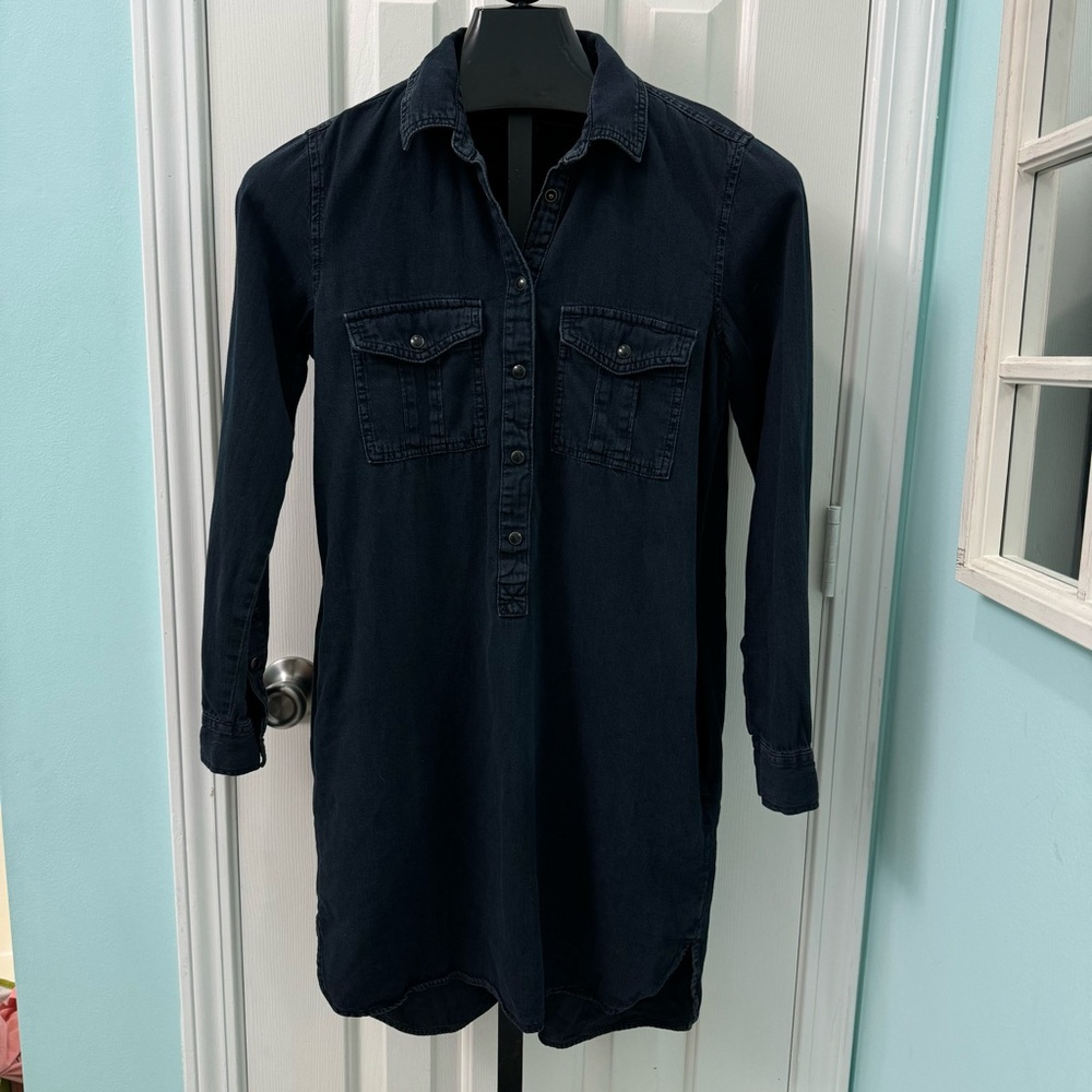 Gap Denim Women’s Size Small Long Sleeve Dress With Pockets